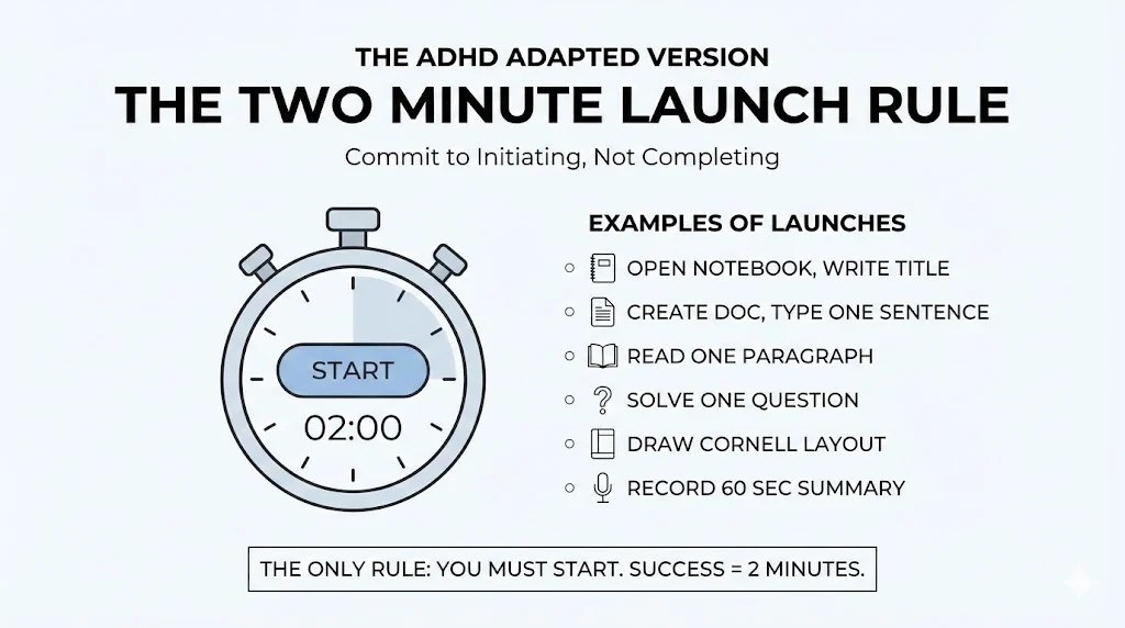 The ADHD Adapted Version: The Two Minute Launch Rule